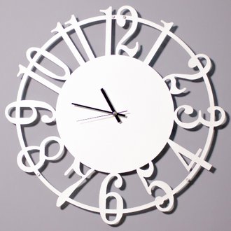 HOMEMANIA Horloge De Wall, Blanc