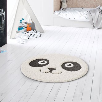 Tapis rond chambre d'enfants - Bébé Panda - Facile d'entretien - Ø 120 cm Balta Home