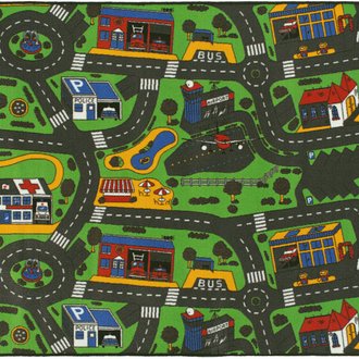Tapis de jeu enfant - Circuit voiture ville - 145 x 200 cm B.I.G. Floorcoverings Ideal