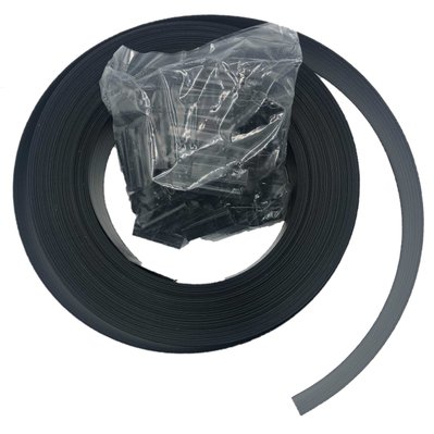 Kit de lamelle occultante PVC avec clip de fixation de 50 m pour grillage rigides - Noir - 950052 - 3665549090355