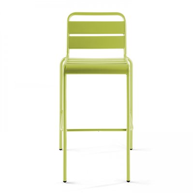 Chaise haute de jardin en métal vert  - Palavas - 104034 - 3663095020024