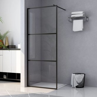 vidaXL Paroi de douche à l'italienne à verre ESG Noir 100x195 cm