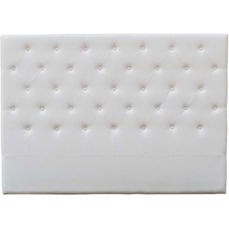 Tête de lit capitonnée "Déco" - 189 cm - Blanc - En PVC