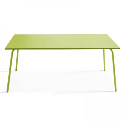 Palavas - Table rectangle acier vert - 106643 - 3663095043603