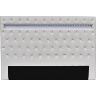 Tête de lit "Déco" LED - 189 cm - Blanc