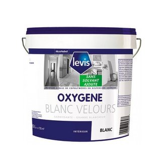 OXYGENE VELOURS BLANC 5L Peinture 0% de solvant ajouté d'aspect velours pour murs intérieurs  - Levis