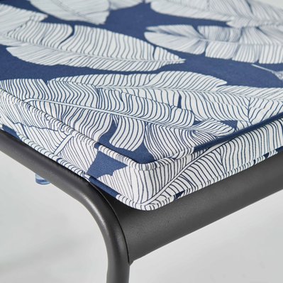 Galette de chaise 40x40x3 cm - Paita - Bleu/Blanc - 105920 - 3663095036629