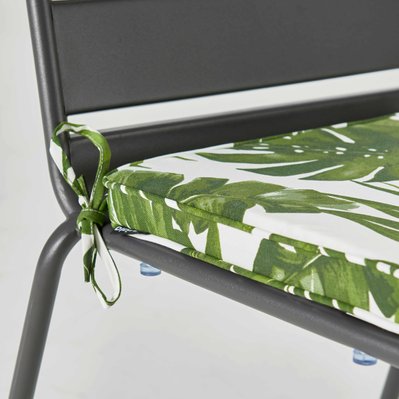 Galette de chaise 40x40x3 cm - Paita - Blanc/Vert - 105908 - 3663095036506