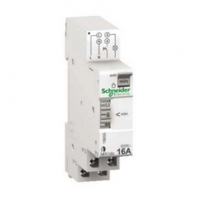 Minuterie éclairage pour tableau électrique - 1 à 7 min - 1 module  - 230V - 3303435166554 - 3303435166554