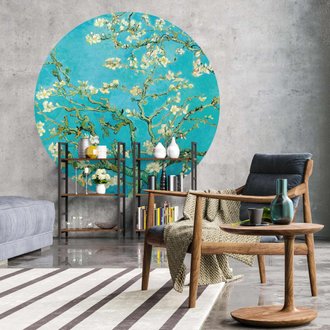 WallArt Papier peint cercle Almond Blossom 142,5 cm