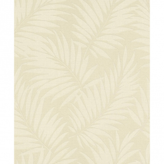 Papier peint intissé - effet palmiers - crème - 53 cm x 10 m 