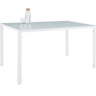 Tectake  Ensemble table + 6 chaises - blanc/blanc - 404382 - 4061173207036