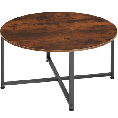 Tectake  Table basse ABERDEEN 88,5x47cm - bois foncé industriel - 404342 - 4061173206497