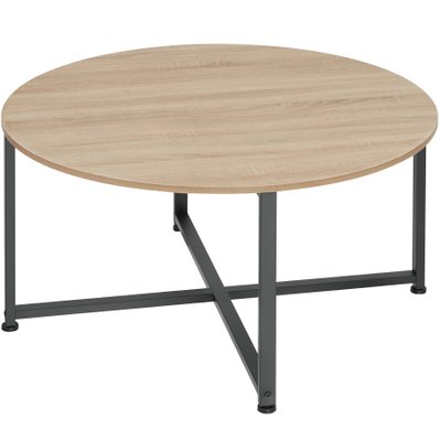 Tectake  Table basse ABERDEEN 88,5x47cm - bois clair industriel - 404343 - 4061173206503