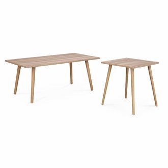 Tables basses en décor bois 110x59x45.5cm - Scandi - 2 tables