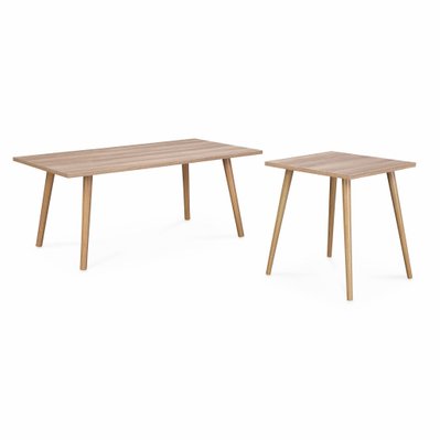 Tables basses en décor bois 110x59x45.5cm - Scandi - 2 tables - 3760326998609 - 3760326998609