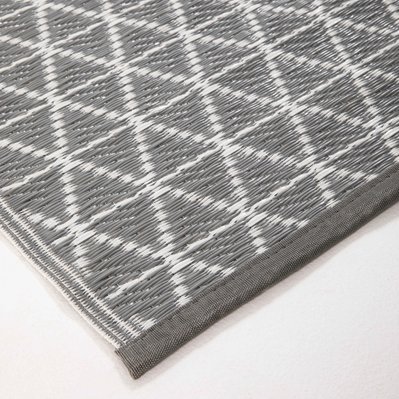 Tapis d'extérieur polypropylène gris 230 x 160 cm - Solys - INN103981 - 3663095018830