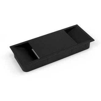 Emuca Passe-câbles pour table Plaswire 152, 152, Peint en noir, Acier