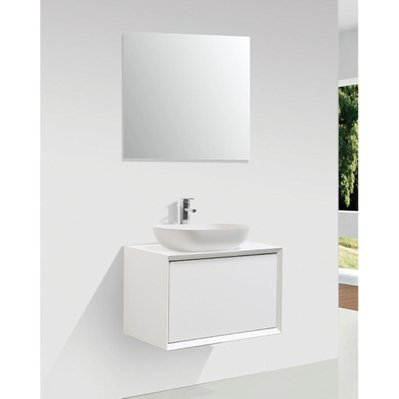 Meuble salle de bain pour vasque à poser PALIO 60 cm blanc mat - PAL-BA-MWHI-60 - 3760341611729