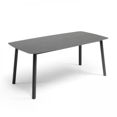 Table de jardin rectangulaire en aluminium et pierre frittée gris - 106240 - 3663095038999