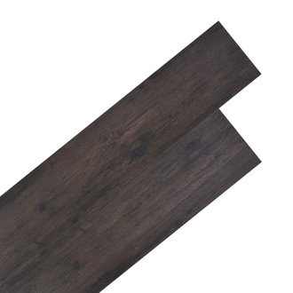 vidaXL Planche de plancher PVC 5,26 m² 2 mm Gris foncé Chêne