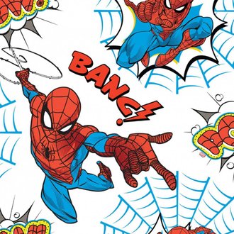 Kids at Home Papier peint Spiderman Pow Blanc