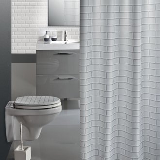 Rideau de douche et baignoire - 180x200 - Polyester - METRO BALNC