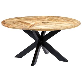 Table ronde en bois de manguier vidaXL - 150 x 76 cm