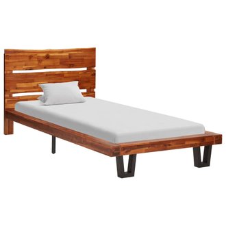 vidaXL Cadre de lit à live edge Bois d'acacia massif 90 cm