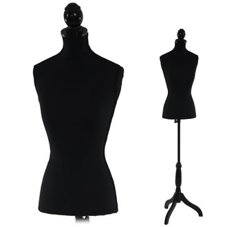 Buste de couture mannequin femme déco vitrine noir DEC04010