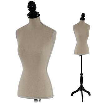 Buste de couture mannequin femme déco vitrine beige DEC04007