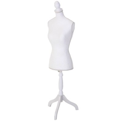 Buste de couture mannequin femme déco vitrine blanc DEC04055 - dec04055 - 3000172258992