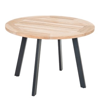 Table de jardin ronde en bois teck Ø 105 cm Cocos - Jardiline