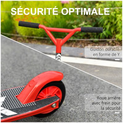 Trottinette patinette aluminium rouge - B4-0051 - 3662970062753