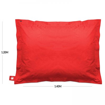 Pouf xl en polyester rouge - 104646 - 3663095024688