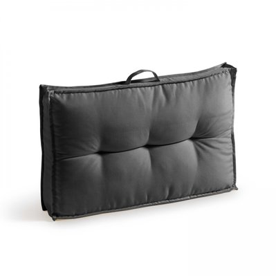 Coussin palette dossier polyester anthracite 60 x 40 x 12 cm - 105846 - 3663095035905