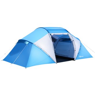 Tente de camping familiale 4-6 personnes bleu