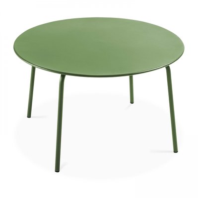Palavas - Table ronde acier vert cactus - 106629 - 3663095043276