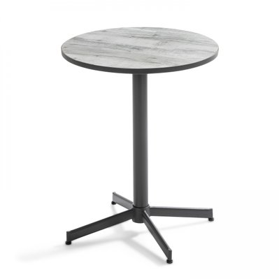 Tivoli - Ensemble de jardin table ronde + 4 chaises gris - 107838 - 3663095113160