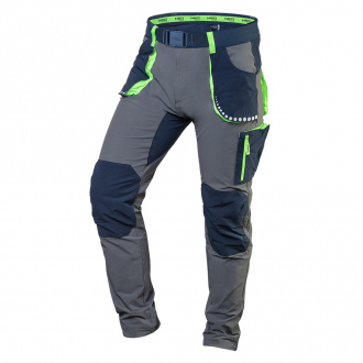 Pantalon de travail multipoche Premium NEO TOOLS - Stretch 4 directions - 170 g/m² - gris/bleu marine/vert