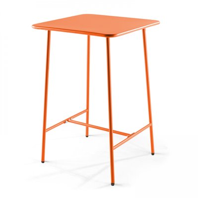 Palavas - Table de bar acier orange - 106633 - 3663095043504