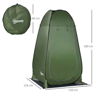 Tente de douche pliable pop-up polyester vert - A20-258DG - 3662970103326