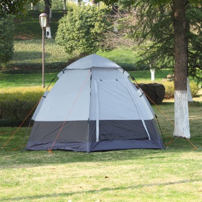 Tente de camping pop-up 3-4 personnes fibre verre polyester - A20-128 - 3662970062975