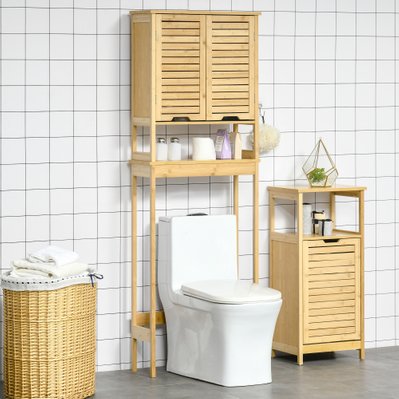 Meuble WC meuble dessus toilettes style cosy bambou - 834-410 - 3662970106396
