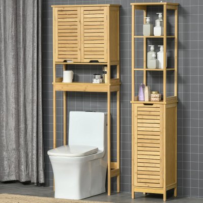 Meuble WC meuble dessus toilettes style cosy bambou - 834-410 - 3662970106396