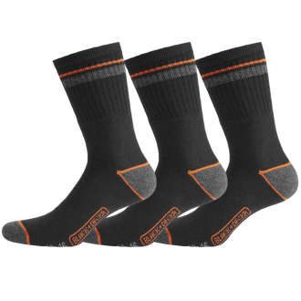 Pack de 3 paires de chaussettes hautes de travail DEK Black&Decker - noir/gris/orange