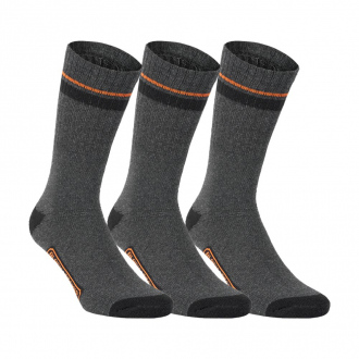 Pack de 3 paires de chaussettes hautes de travail DEK Black&Decker - gris/noir/orange
