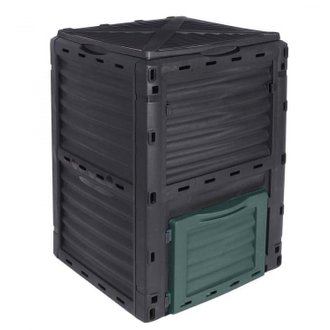 Composteur, bac, poubelle à compost de jardin - 300 L - Noir et Vert