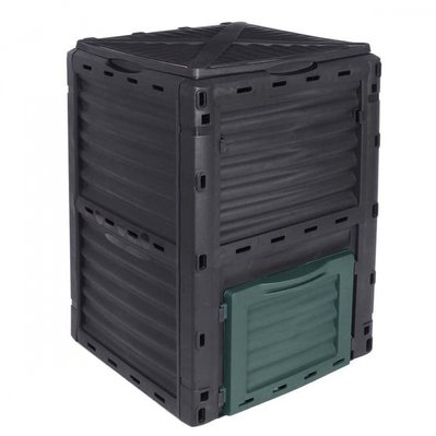 Composteur, bac, poubelle à compost de jardin - 300 L - Noir et Vert - EGK2148 - 3662348037994