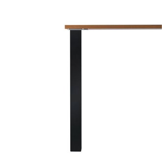Pied de table carré noir mat H 870 x 60 - 87